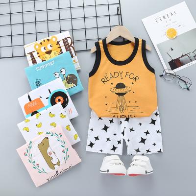 China Wholesale SIMIRI Breathable Kids 2pcs Summer Outfit Cotton Tank Tops+Shorts Baby Boy Girls Clothing Sets for sale