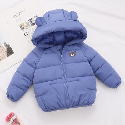 China Wholesale Anti-Wrinkle SIMIRI Kids Boys Girls Solid Down Coat Kids Cotton Padded Hooded Jacket With Bear Ears for sale