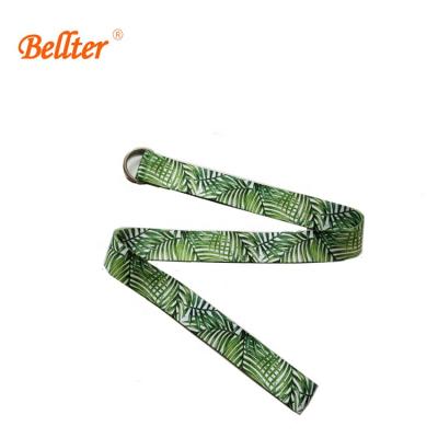 China Polyester OEM 2 in 1 Yoga Accessories Yoga Pull Strap Belt Non-elastic Fitness Belt for sale