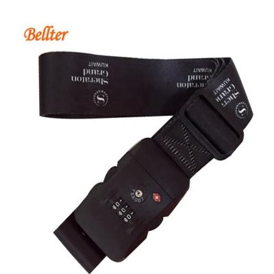 China Luggage Wholesale TSA Lock Cloth Sublimation Luggage Strap Belt with Scale for sale