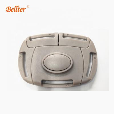 China Eco-firendly 5-Way Safety Buckle Beige Plastic Button For Seat Belt for sale