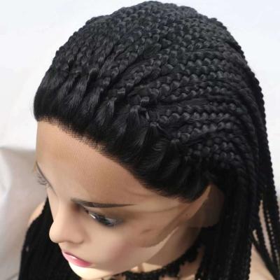 China Other New Fashion Black Lace Dirty Braided Set Hand-Braided High Temperature Silk Front Braided Hair for sale