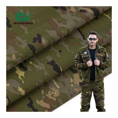 China RTS TC 65/35 Waterproof Camouflage Design Uniform Jacket Anti Violent Ripstop WR Fabric For Clothes for sale