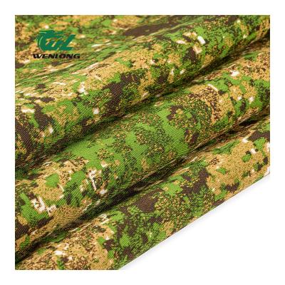 China Pencott Greenzone 100%Poly ATY Cordura 1000D Waterproof Camouflage Printing Anti Violent PU Coated WR Woven Fabric for sale