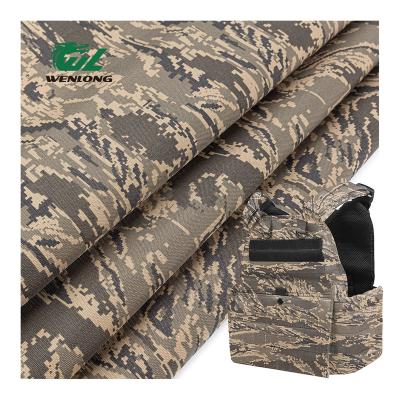 China Waterproof Popular Design 100%Nylon Digital Tiger Stripe 1000D Camouflage Cordura PU With Coated Woven Fabric for sale