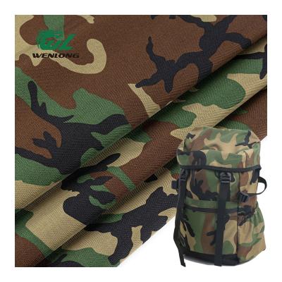 China Waterproof Hot Sale 1000D Woodland Camouflage Anti Violent Cordura PU Coated Woven Fabric For Tactical Vest for sale