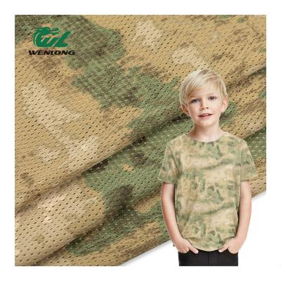 China Wholesale Shrink-Resistant UN TACS FG 100%Polyester Knitted Mesh Camouflage Casual Print Fabric for Sportswear for sale