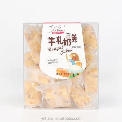 China Netflix Handmade Nougat 160g Milk Puff Cranberry Flavor Refreshing Crispy Crispy Cookies Snacks Casual Snowflake Pastry for sale