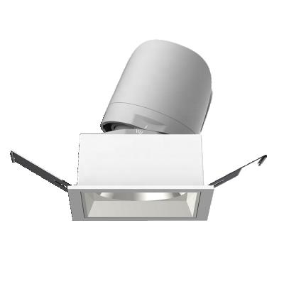 China Adjustable Square LED Spotlight 15W LED Ceiling Downlight Recessed Down Light Anti-glare Spotlight Downlight Fixture for sale