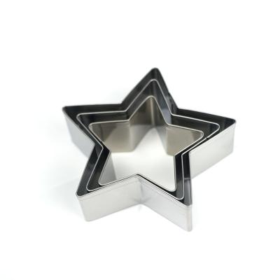 China Sustainable Factory DIY Custom Cookie Mold Christmas Star Stainless Steel Cookie Baking Cutter for sale