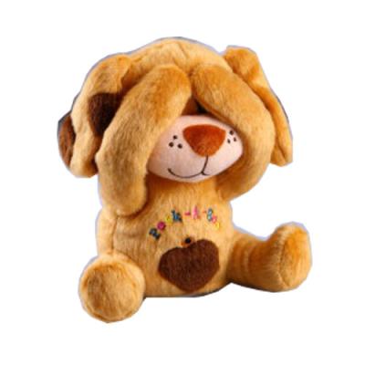 China Electronic Plush Toys Peek a boo Dog plush toys for sale