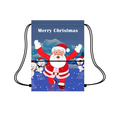 China Anti-Theft Fashion Outdoor sports High capacity high quality Backpack drawstring polyester waterproof christmas bag for sale