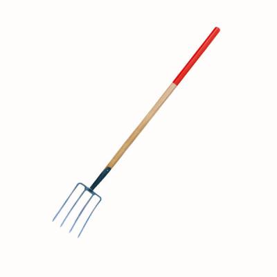 China Carton Steel Wooden Long Handle 4T Digging Fork for sale