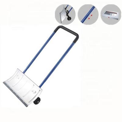 China Snow Shovel Aluminum Blade Snow Pusher With Wheels for sale