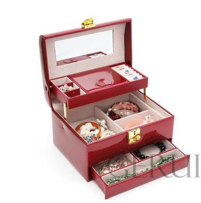 China 100% Best Selling Handmade Wholesale Jewelry Gift Box Watch Collection Multilayer Jewelry Boxes for sale