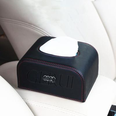 China 100% Custom Logo Printed Tissue Box Cover Storage Tissue Boxes Handmade For Car for sale