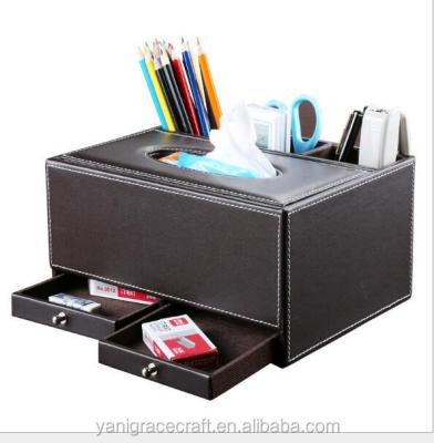 China 100% Handmade Wholesale Multi-drawer Magnetic Tissue Box Home Appliances Storage Boxes for sale