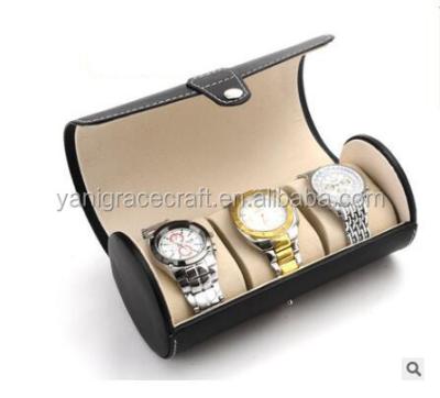 China 100% Handmade Luxury Watch Packaging Box Men Watches Wrist Business Travel Cardboard Watch Box for sale