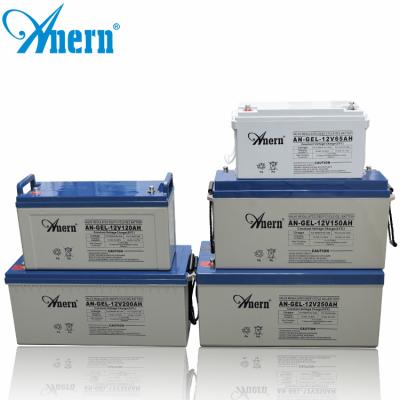 China Anern 12v 100ah-250ah Solar System High Quality Solar Storage Battery for sale