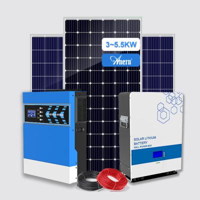 China 3KW 5kw home solar hybrid solar system for home for sale