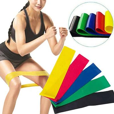 China Custom Printed Mini Loop Band Latex Protective Equipment Logo Yoga Stretch Band Resistance Band Exercise Sets for sale