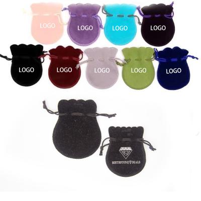 China Custom Recyclable Suede Pouch Velvet Pouches Velvet Jewelry Pouch Cosmetic Necklace for Book Pouch for sale