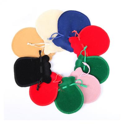 China Recyclable Round 24 Color Pouch Drawstring Logo Velvet Makeup Bag Custom Jewelry Bag Gift Shopping Bag for sale