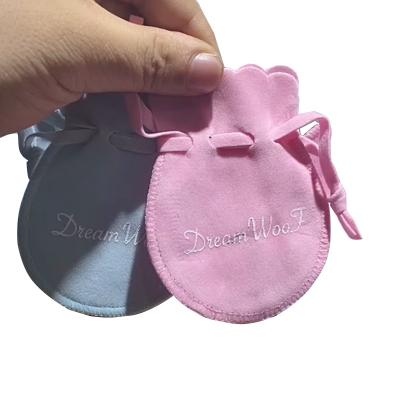 China Recyclable Suede Jewelery Bag Envelope Style Gift Bag With Pouch Custom Bag Drawstring Logo Soft Velvet for sale