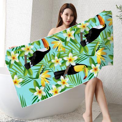 China QUICK DRY Lightweight Microfiber Towel Microfiber Beach Towel Microfiber Toucan Swimming Beach Towel for sale