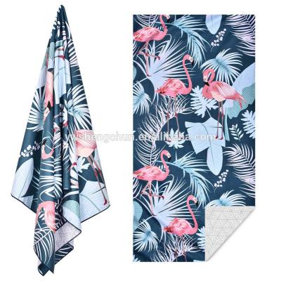 China 2021 hot selling new product beach towel fashion bilateral printed quick-drying towels QUICK DRY for sale