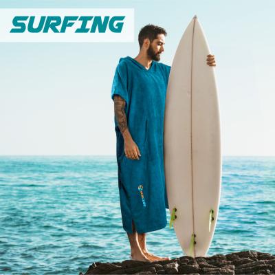 China Disposable Undertow Poncho Changing Robe with Hood | Microfiber Thick Quick Dry Wetsuit Changing Towel With Pocket For Beach Surfing Bath for sale