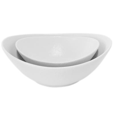 China Ceramic Salad/Cereal/Soup Tapas Serving Mixing Bowls Uaral Viable Casual Porcelain Tableware Set for sale