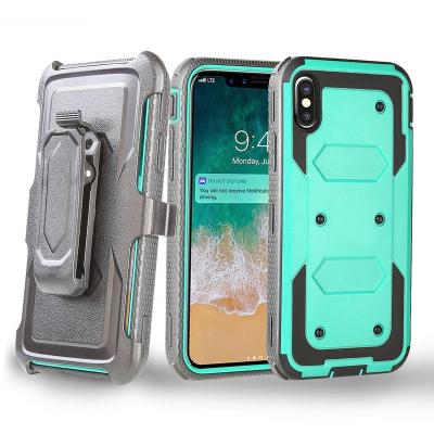 China 360 Shockproof Full Protect Heavy Duty Shockproof Kickstand Phone Case with Belt Clip for iPhone/Samsung/LG/MOTO for sale