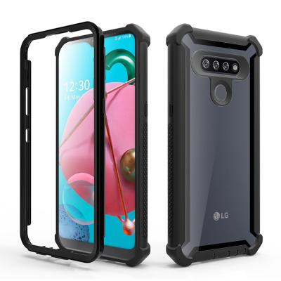 China 2022 Shockproof 3 in 1 Mobile Phone Case Fashion Low Price Customization Clear Shockproof Cover For Lg-k51 for sale