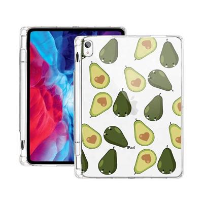 China With Pen Holder Designer Printing Shockproof TPU Tablet Case Back Cover with Pencil Holder for iPad pro 11/10.2