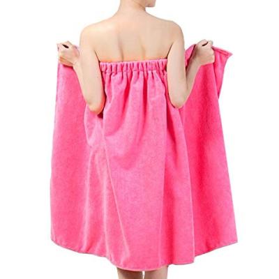 China SPA Towels Robe Long Compressed Women's SPA Long Body Wrap Towel Shower Bath Soft Pool Beach Terry Cloth for sale