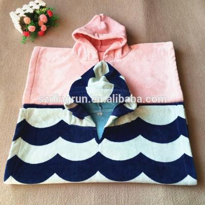 China Alibaba China Disposable Cotton Child's Hooded Towel Poncho Towel 100% for sale