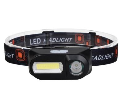 China High Quality Outdoor Emergency Headlight Rechargeable Light With 1200mAH Battery COB Front Light for sale