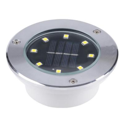 China Plug In Ground New Design Round LED Disc Powered IP65 Outdoor Waterproof Sensor Street Solar Lights for sale