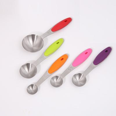 China Kitchen Family Restaurant Kitchen Stainless Steel Spoon and Cup Set Household Doser Foldable Weighing Set for sale