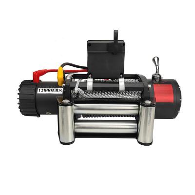 China Durable Hot Sale 12000LBS Electric Winch With Steel Cable for sale