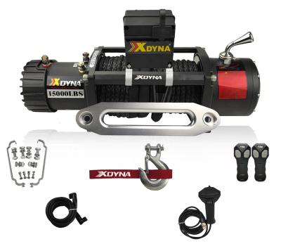 China Durable 12v 15000lb 4x4 Heavy Duty Recovery Electric Winch Frosted Electric Winch for sale