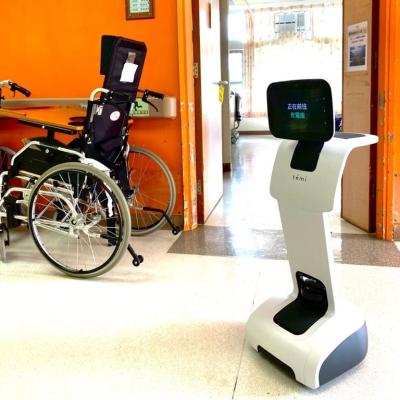 China Human-Computer Interaction Hospital Security Patrol Guard Intelligent Telepresence Smart Humanoid Service AI Temi Home Robot for sale