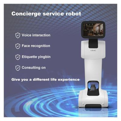 China Artificial Food Delivery Intelligence Restaurant Human-Computer Interaction Service AI Temi Mobile Robot for sale