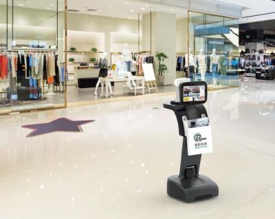 China Human-computer interaction interactive shopping mall robot with telepresence smart intelligent hotel security service AI mobile temi robot for sale