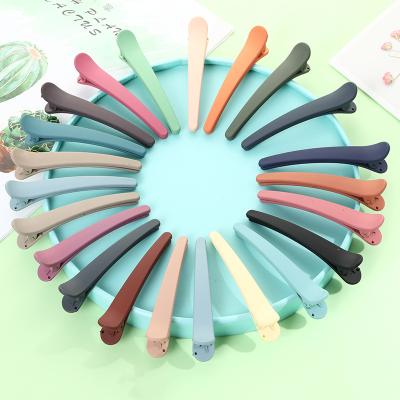 China The latest fashion candy color word color clip platypus matte clip Korean fashion all-match hits the clip hairpin for sale