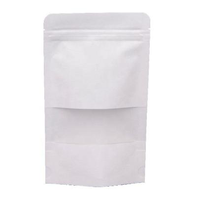 China white food packaging paper bag with zip lock wholesale white packaging paper bag with zip lock and window for sale