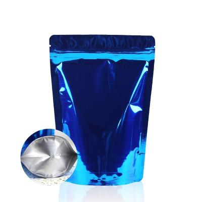 China Disposable Aluminum Foil Airtight Back Up Laminated Pouch Bag Smell Proof Resealable Ziplock Stand Up Pouch Child Safe Food Packaging for sale