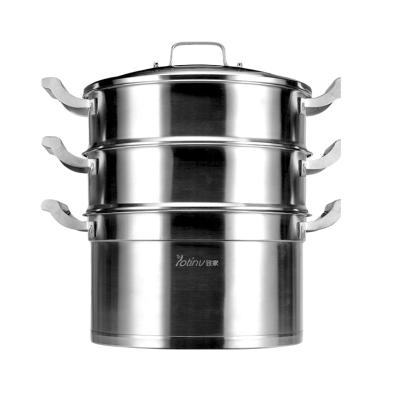 China Stored Kitchen 28cm Food Grade 304 Stainless Steel Pot Steamer for sale