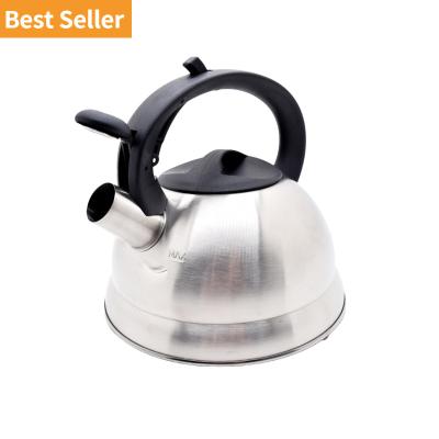 China Stocked Stainless Steel Stove Top Whistling Tea Kettle With Cool Touch Ergonomic Handle for sale